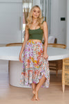 Jaase Skirt COVE Maxi Secret Garden Print Lilac - Sub Couture