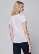 Majestic Filatures FTS159 Oversize V neck Linen T-Shirt  White