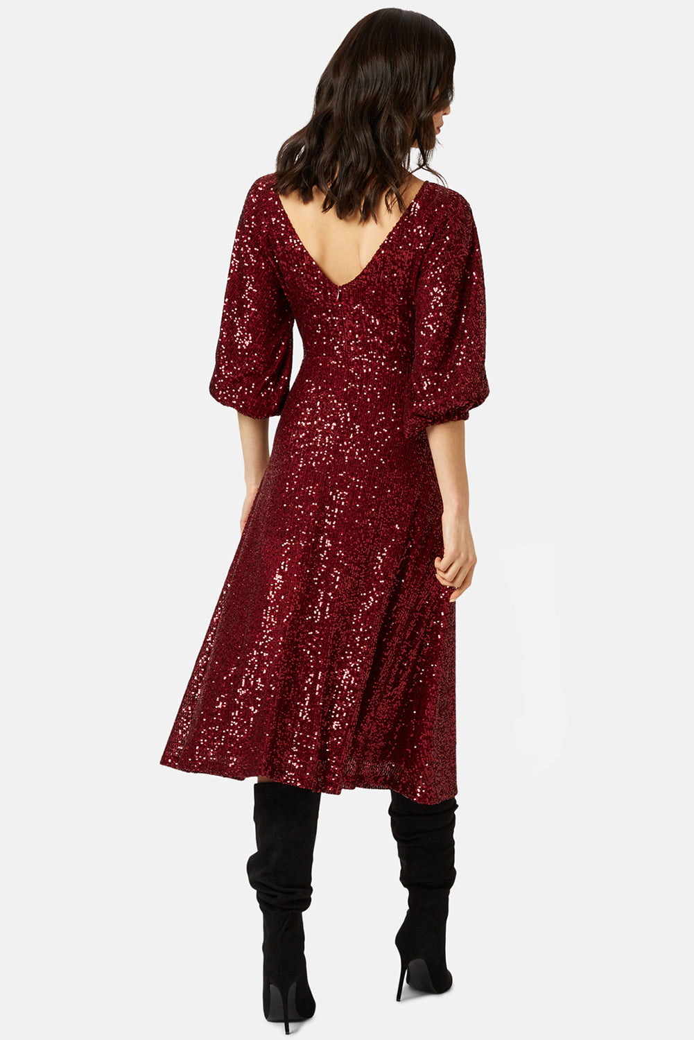 Traffic People Dress EXILE Sequin Wine - Sub Couture