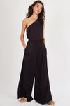 Traffic People Trousers EVIE Palazzo Silky Black - Sub Couture