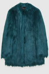 Patrizia Pepe 2O0024 Faux Fur Long Hair Jacket Cedar Velvet - Sub Couture