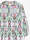 Vilagallo Dress Long TAMMY Ikat Watercolour Mint - Sub Couture