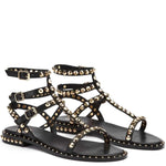 Ash Footwear PLAY Leather Gladiator Sandals Black - Sub Couture