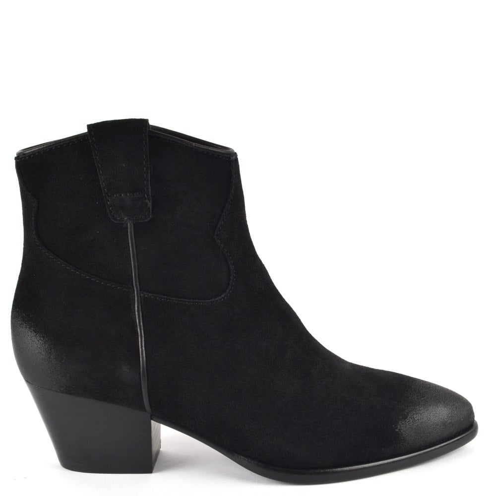 Ash Shoes HOUSTON Boots Brushed Suede Black - Sub Couture