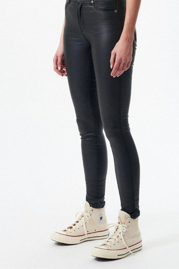 Dr Denim LEXY Skinny High Waist Stretch Jeans Black Metal - Sub Couture