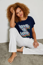 Five Jeans T-Shirt TSE2437 LOVE IS LOVE  Cotton Navy - Sub Couture
