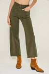 Five Jeans Trousers LUCIA Wide Leg Cord Khaki. - Sub Couture