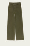Five Jeans Trousers LUCIA Wide Leg Cord Khaki. - Sub Couture