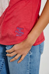 Five Jeans T-Shirt 2429 HEART Cotton Cherry - Sub Couture