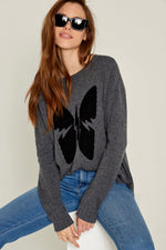 Five Jeans Sweater PW2333 Bolt Butterfly Grey - Sub Couture