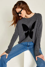 Five Jeans Sweater PW2333 Bolt Butterfly Grey - Sub Couture