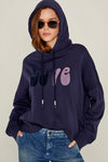 Five Jeans Five Jeans Sweatshirt SWH2305 Love Hoodie Navy - Sub Couture