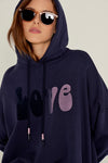 Five Jeans Five Jeans Sweatshirt SWH2305 Love Hoodie Navy - Sub Couture
