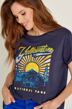 Five Jeans Tee TSH2313 Yellowstone Sun Navy. - Sub Couture