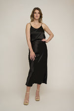 Rino & Pelle Skirt HAILEY Midi Bias Silky Black