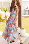 Jaase Maxi Dress ENDLESS Backless Kiawah Turquoise - Sub Couture