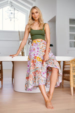 Jaase Skirt COVE Maxi Secret Garden Print Lilac - Sub Couture