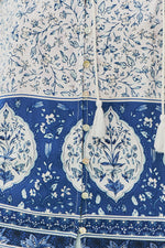Jaase MOLLY Top Santorini Print White & Blue - Sub Couture
