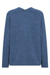 Mos Mosh THORA V Neck Sweater Quiet Harbor Blue. - Sub Couture