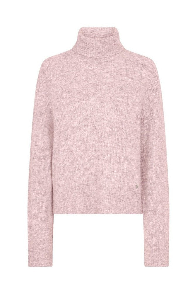 Mos Mosh Sweater AIDY Thora Rollneck Knit Ballet Pink. - Sub Couture