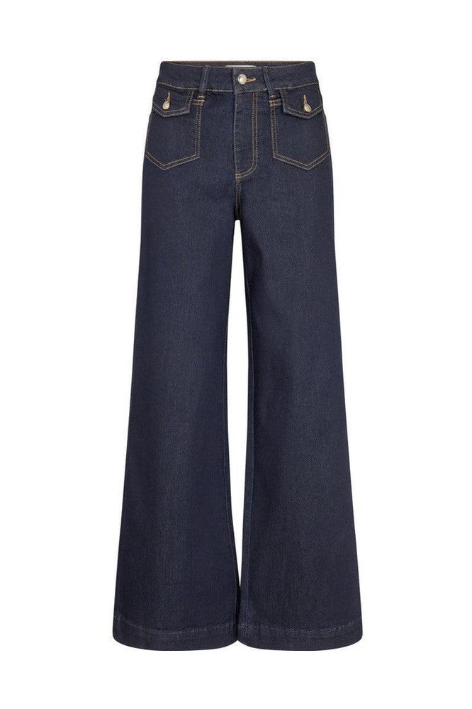 Mos Mosh COLETTE HYBRID Flared 2 Pocket Jeans Dark Blue. - Sub Couture