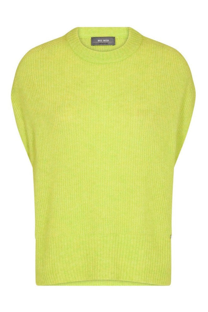 Mos Mosh Sweater SLIPOVER Thora Knit Tank Love Bird Lime. - Sub Couture