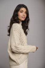 Rino & Pelle Rino & Pelle Sweater KELSON Cable Knit White - Sub Couture