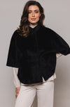 Rino & Pelle Cape DEWI Faux Fur Black - Sub Couture