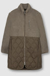 Rino & Pelle Coat JUR  Padded with Teddy Waistcoat Taupe. - Sub Couture