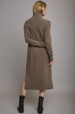 Rino & Pelle Dress TENZIL Roll Neck Knit Taupe. - Sub Couture