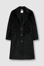 Rino & Pelle Coat SAAMI Single Breasted Faux Fur Black