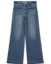 Mos Mosh Jeans COLETTE PALE Wide Flared Light Blue