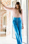 Traffic People Trousers BETTY Wide Leg Tailored Blue - Sub Couture