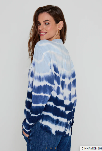 Five Jeans Tie Dye Long Dress RAINE in Navy - Sub Couture