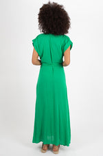 Traffic People Dress CLAUDE Maxi Wrap Green - Sub Couture