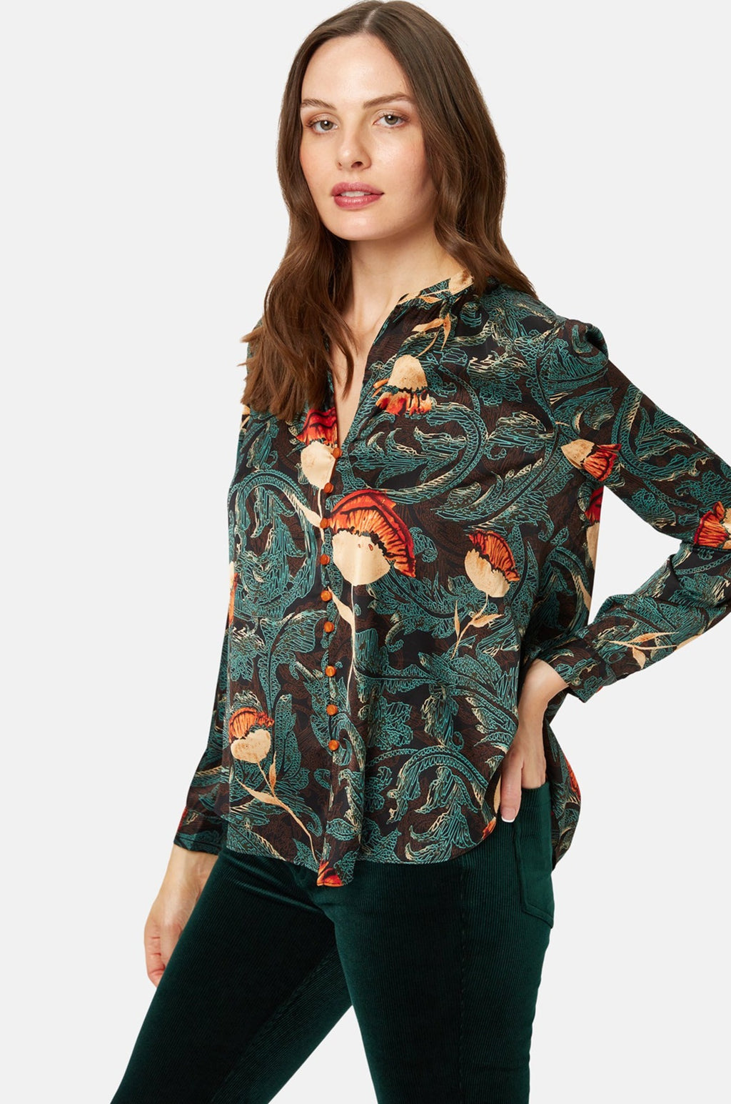 Traffic People NEVER FOR EVER Blouse Teal - Sub Couture