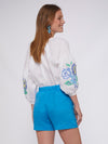 women Vilagallo Shorts SANDRA Linen Blue