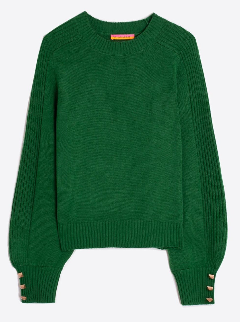 Vilagallo Sweater BALOON Sleeves Green - Sub Couture