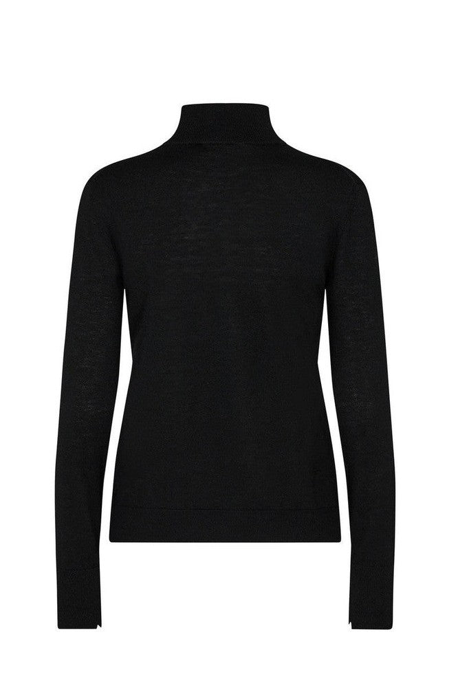 Mos Mosh Sweater RELENA Polo Neck Black - Sub Couture
