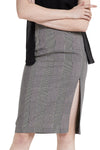 Patrizia Pepe Skirt Pencil Moon Check Grey - Sub Couture