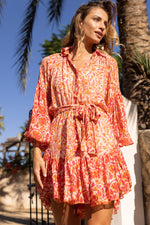 Miss June NAXOS Long Sleeve Lurex Mini Dress Fuschia - Sub Couture
