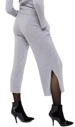 Patrizia Pepe Trousers Culottes Rib Grey - Sub Couture