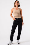 Dr Denim Womens Jeans Tapered Retro Black NORA