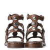Ash Shoes PACHA Leather Gladiator Sandals Brown - Sub Couture