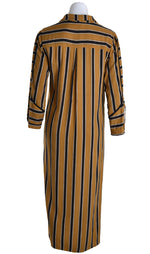 Nu Denmark Dress 5524-23 Stripe Shirt Style Bronze - Sub Couture
