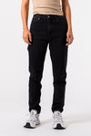 Dr Denim Womens Jeans Tapered Retro Black NORA front