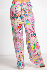 INOA Women's Trousers FISHERMAN Wrap Keukenhof Print Pink - Sub Couture