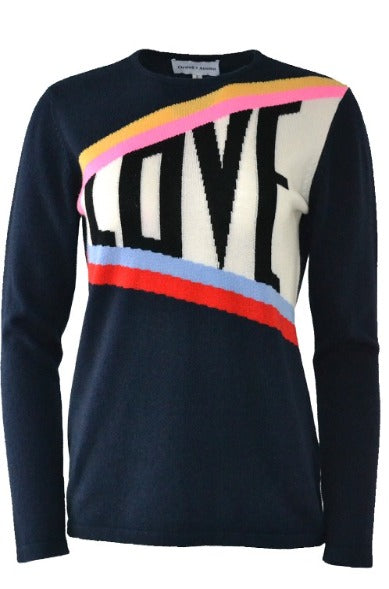 Orwell + Austen Orwell & Austen LOVE Cashmere Sweater Navy - Sub Couture
