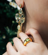 Gem Bazaar GREEN QUEEN Cluster Drop Earrings Green Amethyst & Prenite - Sub Couture