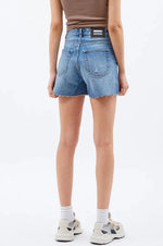 Dr Denim NORA Frayed Shorts Drift Mid Worn - Sub Couture